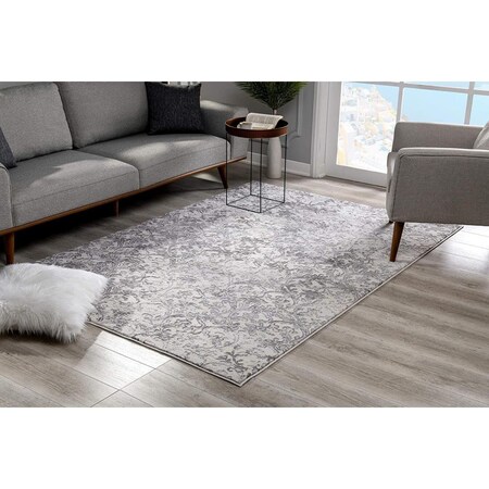 Palacedesigns 5 x 8 ft. Cream & Gray Faded Filigree Area Rug PA3101486